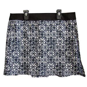 RipSkirt Hawaii Skirt L Blue White Geometric 16.5 In Length 1 Wrap Key Pocket